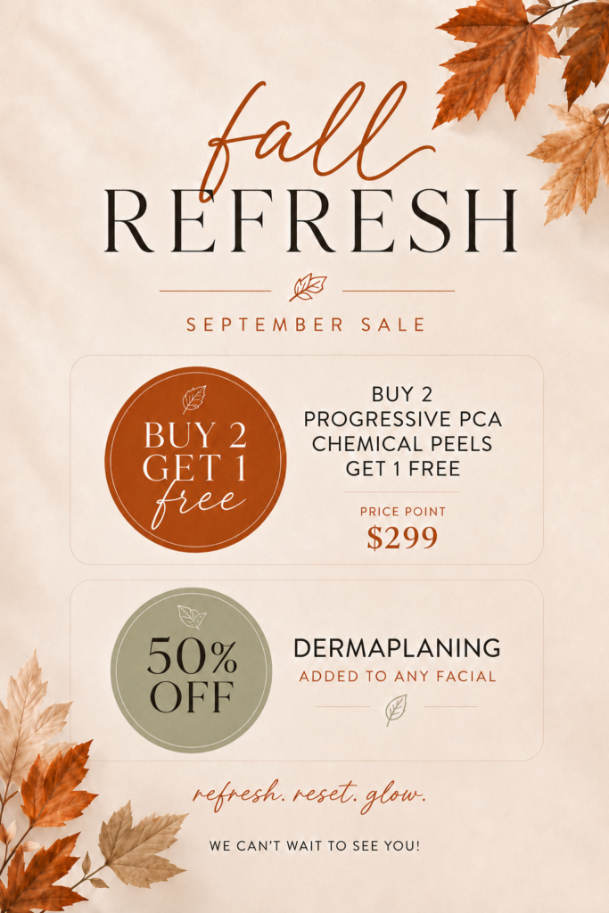 Fall Refresh aesthetic treatment specials at Waves Aesthetics